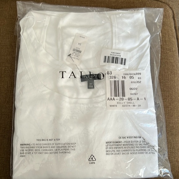 Talbots Kelly Shell Sweater Tank White NWT - Picture 2 of 4